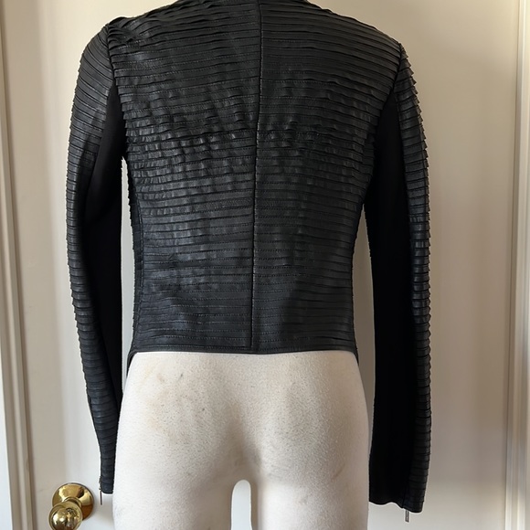 💕Marciano Black Leather Shayna Moto Jacket 2 EUC - Picture 5 of 12